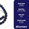 The Bead Chest Indigo Blue Recycled Glass Beads 18mm Ghana African Sea Glass Round Large Hole 28 Inch Strand Handmade Fair Trade